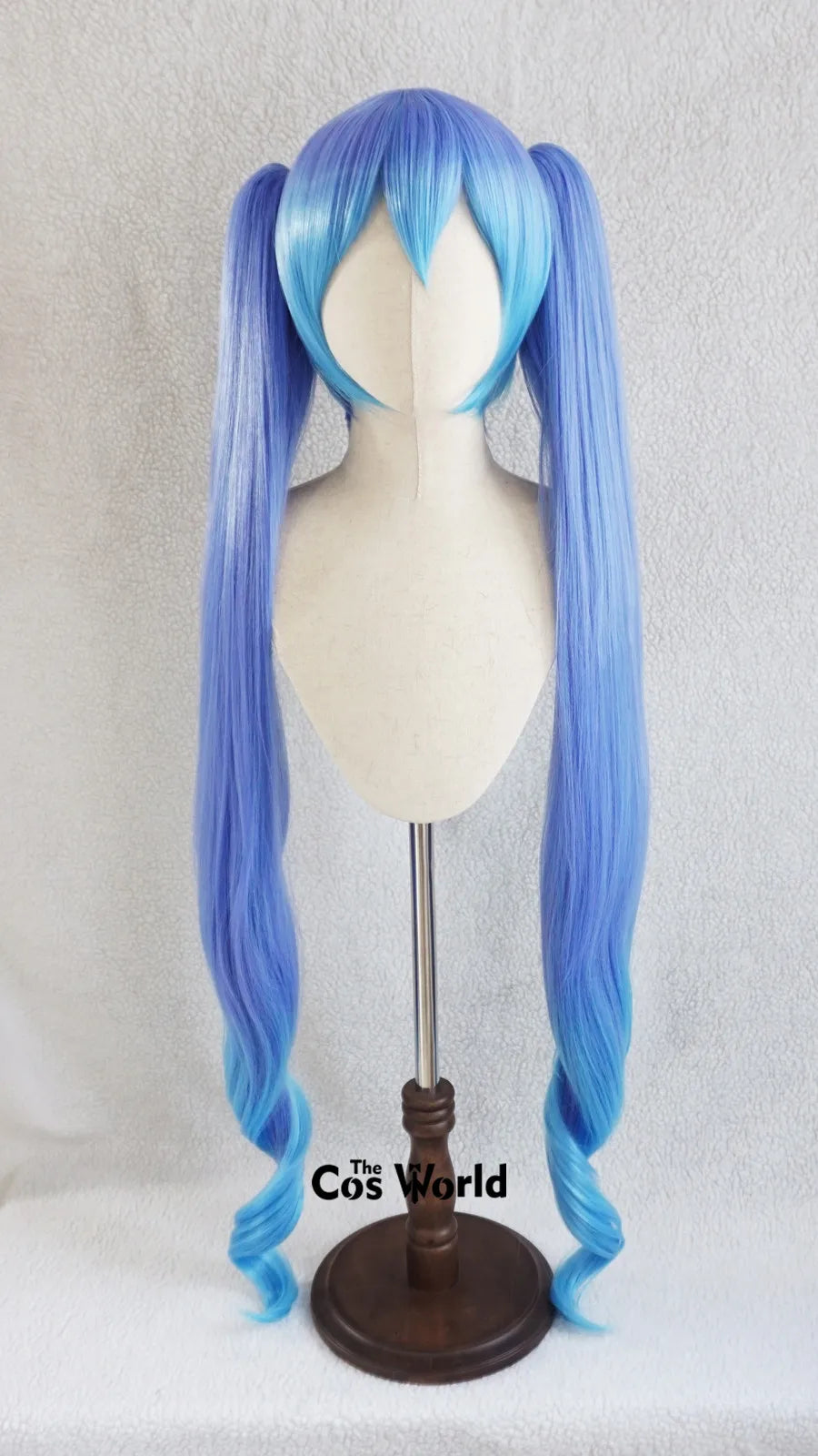 VOCALOID Miku Gothic 120cm Long Wavy Anime Cosplay Wigs Fiber Heat Resistant Synthetic Hair + Wig Cap