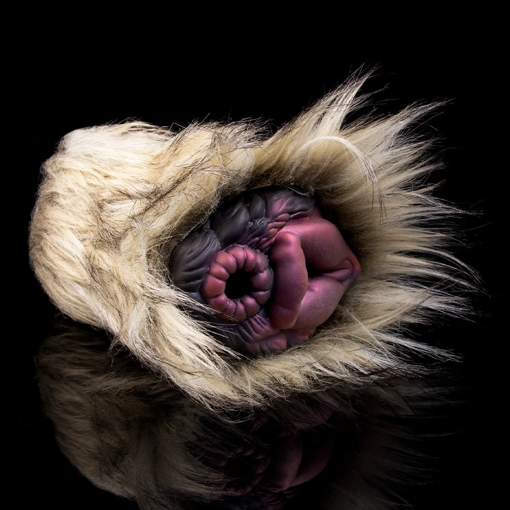 ASHBURN Fantasy FURRY  Male PUSSY POCKETS Masturbator With Furry beast Silicone Pocket Pussy Stroker  Double ChannelArtificial Vagina Sex Toys For Men