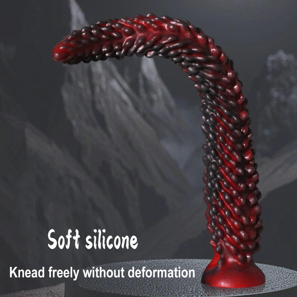 New Alien Tentacle Anal Plug Long Thick Dildo Spiral Silicone Large Butt Plug Suction Cup Anal Toy Adult Toy Men Women S- 8.39in M-11.34 in