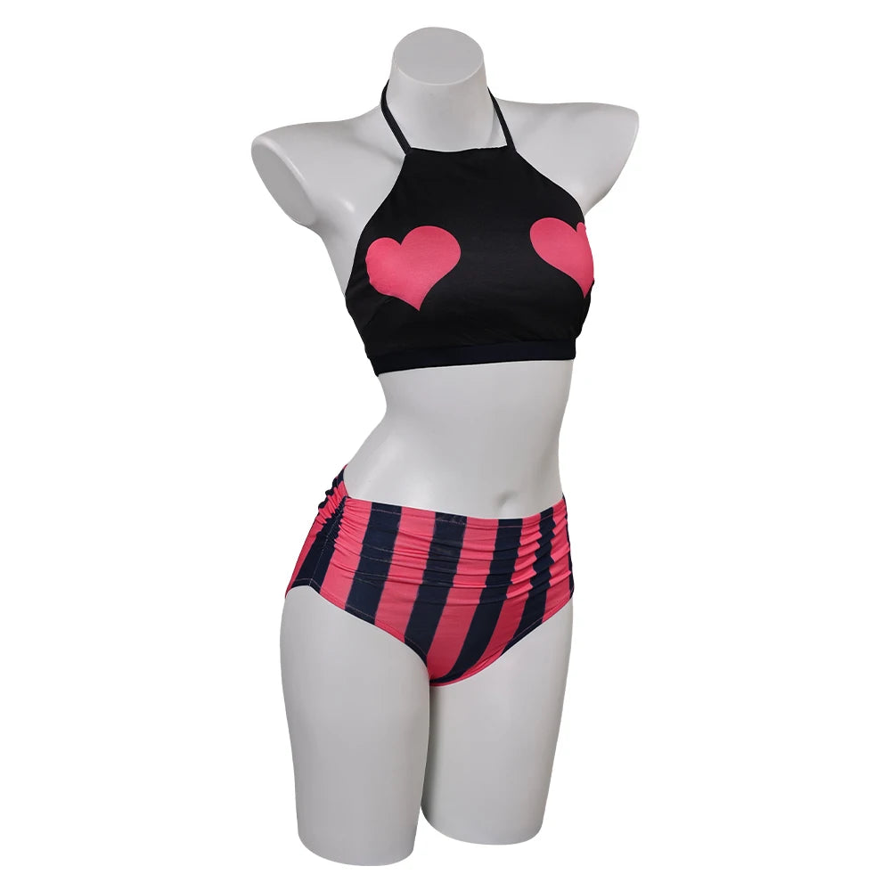 New Fashion Velvette Cosplay Cartoon Bikini Swimsuit Costume Roleplay Swimwear Outfits Halloween Carnival Party Suit