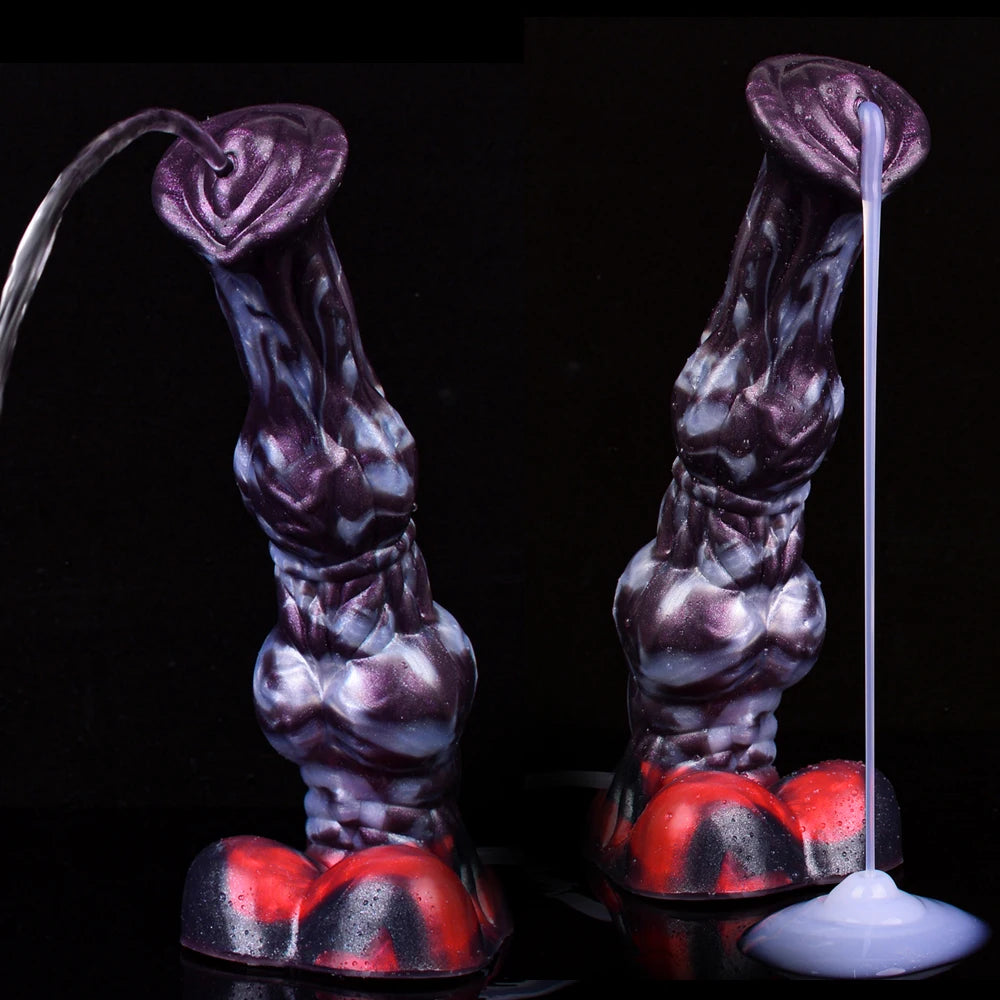 ASHBURN Huge Knot Squirting STALLION Dildo Silicone Water Spray