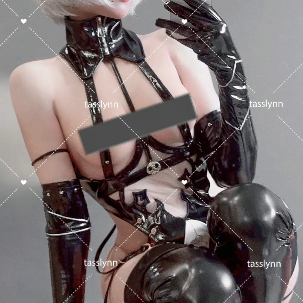 Nier Automata Cosplay Costume Yorha 2B Bunny Suit  Yorha 2B Waiter Cosplay Costumes Maid Costumes Anime Cosplay Dishwashe