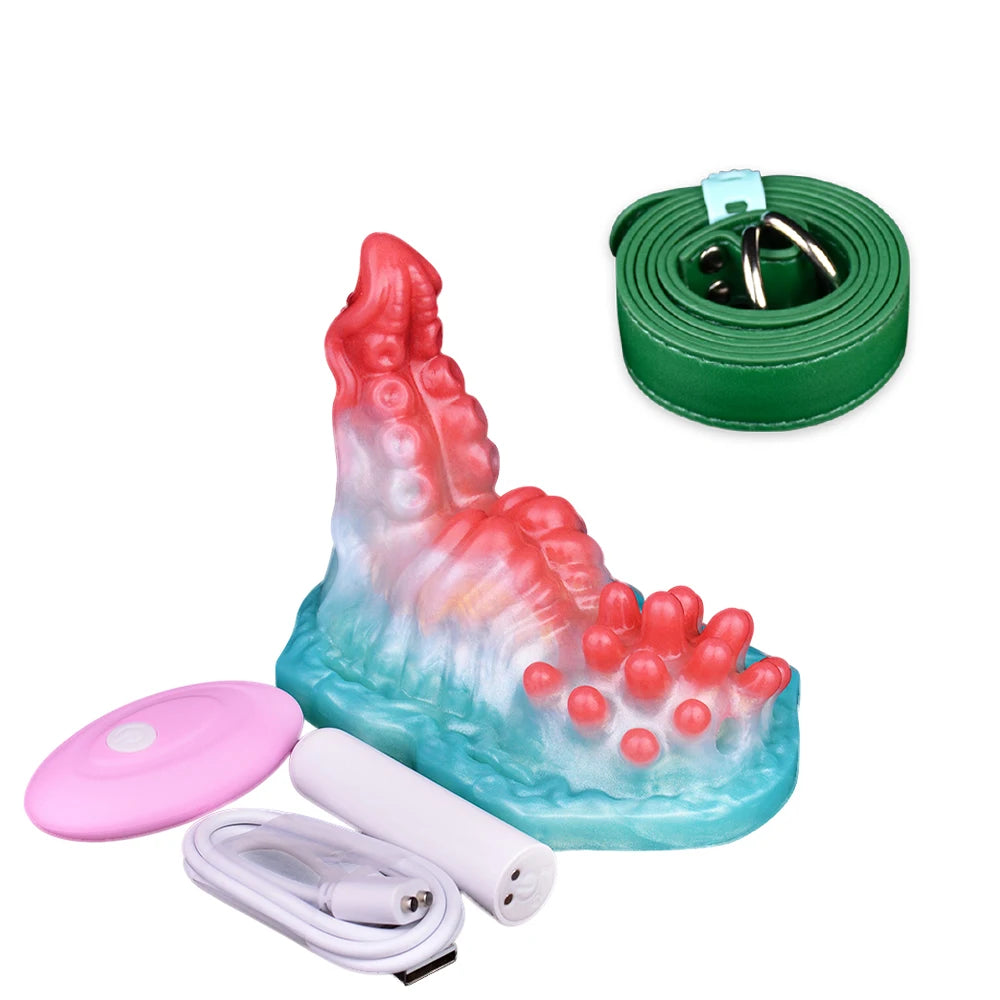 ASHBURN Wireless Control Silicone Octopus/Granule Sex Grinder Strapon Grinding Hump Friction Vibration Massage Female Masturbation