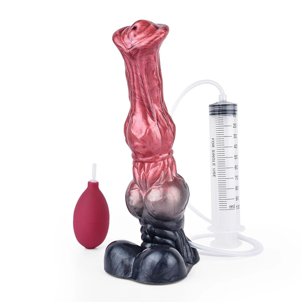ASHBURN FERAL MUSTANG – Long Squirting Silicone Dildo with Suction Base