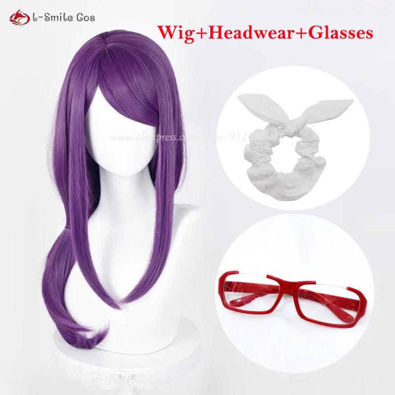 Anime Cosplay Kamishiro Rize Cosplay Wig 70cm Purple Braid Styling Rize Kamishiro Wigs Heat Resistant Synthetic Hair + Wig Cap