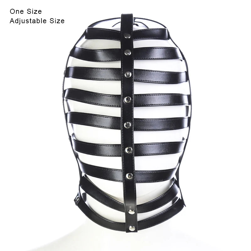 Bdsm Anonymous Mask Leader's Headgear Role Play Bondage Hood Adult Game Sexy Toy Devil's Tail Anal Plug Triangle Arrow Slave Whi
