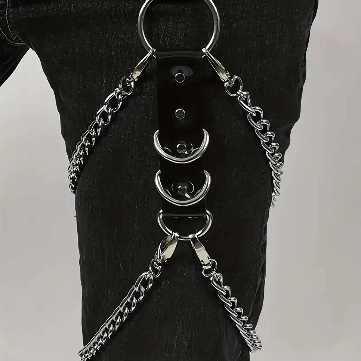 Leather Leg Harness Goth Thigh Harness Straps Sexy Garter Belt Bdsm Bondage Body Suspenders for Jeans Pants Men Accessories