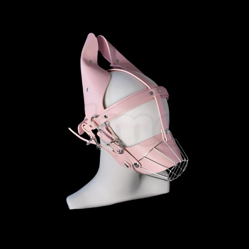 [Olmee] Sexy Pink Leather Puppy Girl Lingerie Dog BDSM Human Muzzle Sex Slave Cosplay Mask Roleplay Erotic Halloween Christmas