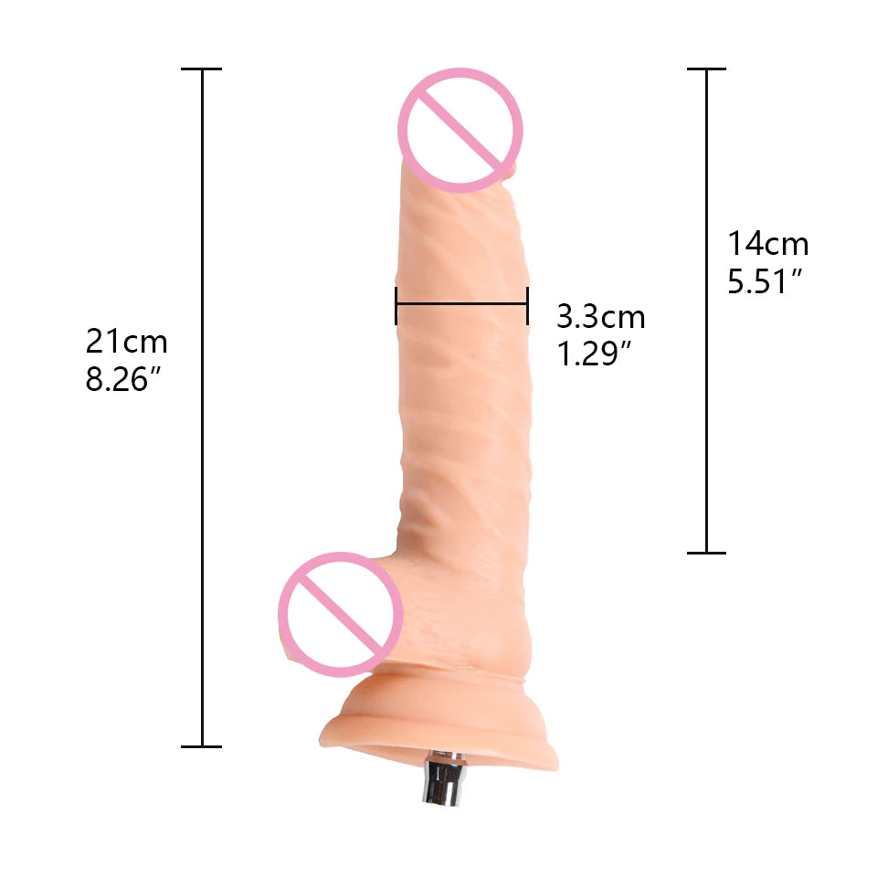 ROUGH BEAST Sex Machine Flesh-colored Dildos Attachment for Vac-U-Lock Masturbation Machine Automatic Sex Toy Accessories