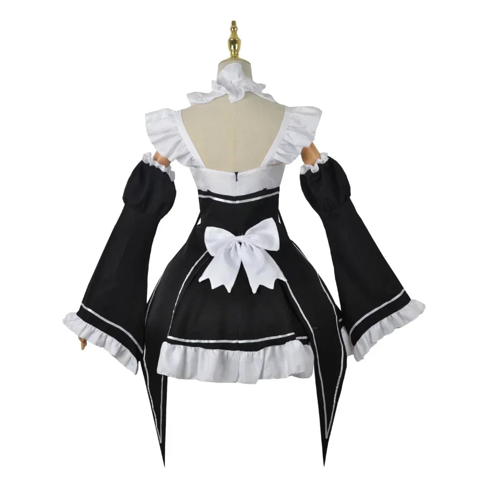 Anime Ram Rem Lolita Meid Cosplay Re Leven In Een Andere Wereld dan Nul Kostuums Vrouwen Loli Jurk Halloween Feestpak