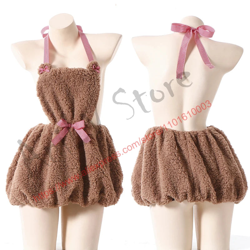 AniLV Animal Series Plush Warm Clothes Fox Tiger Wolf Chinese Panda Rabbit Cat Uniform Outfit Cosplay  Costume