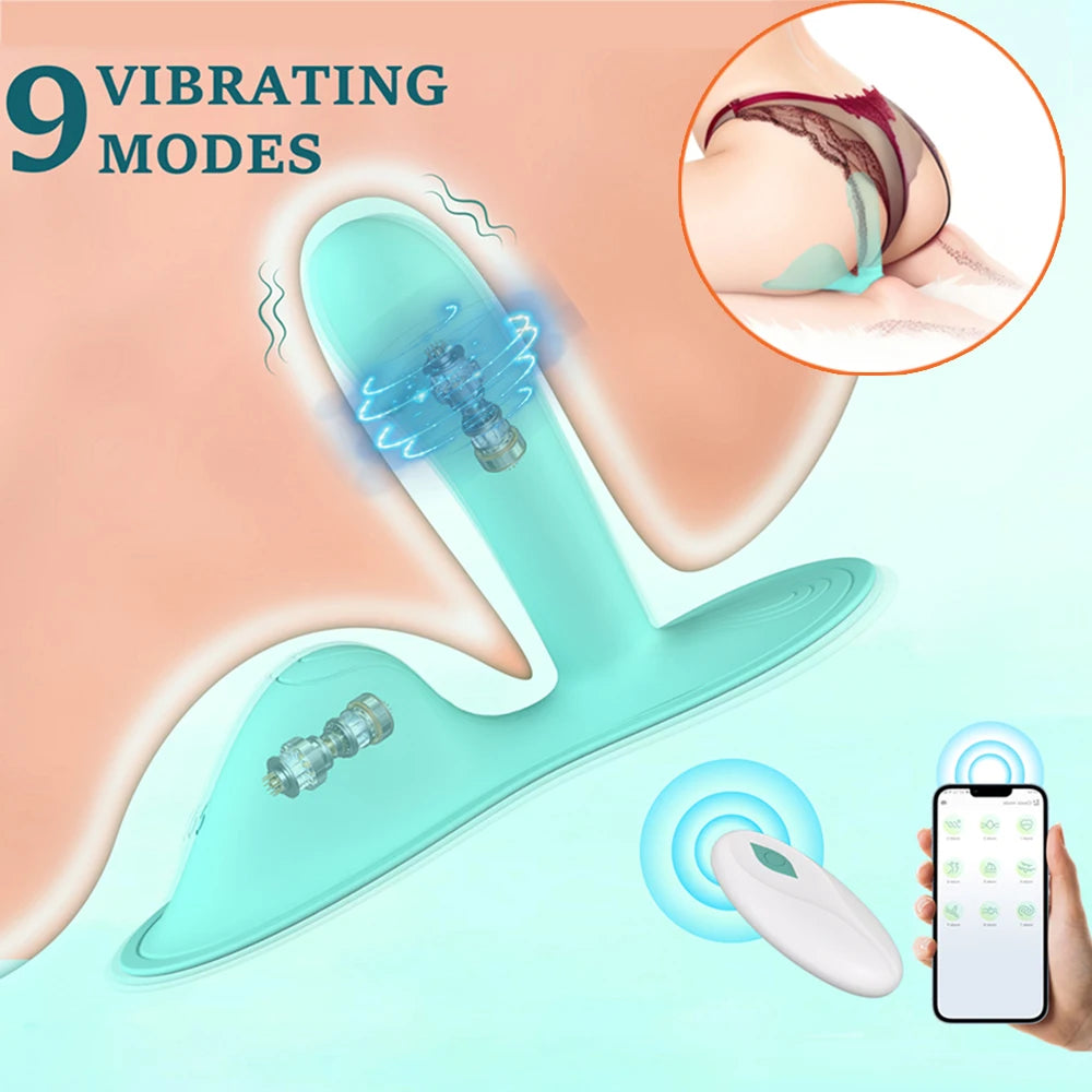 2 In 1 Wearable Panties Dildo Vibrator Clitoris Stimulator G Spot Massager Masturbator APP Romote Control Sex Toys for Women