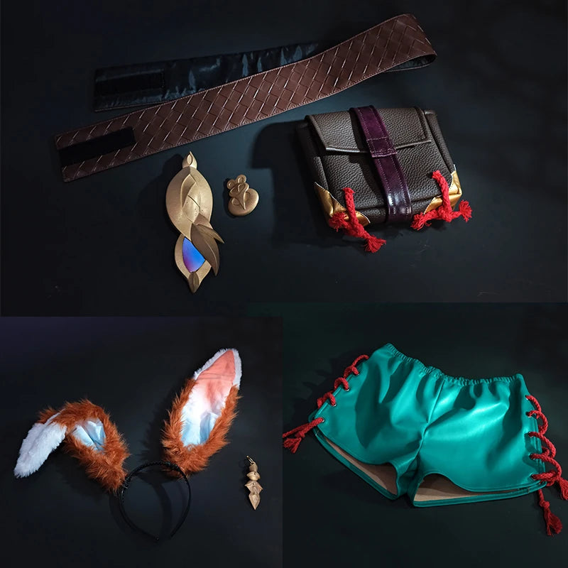 ROLECOS LOL Aurora Cosplay Costume Game LOL Champion The Witch Between Worlds Aurora Halloween Women Suit with Hat Champion Skin