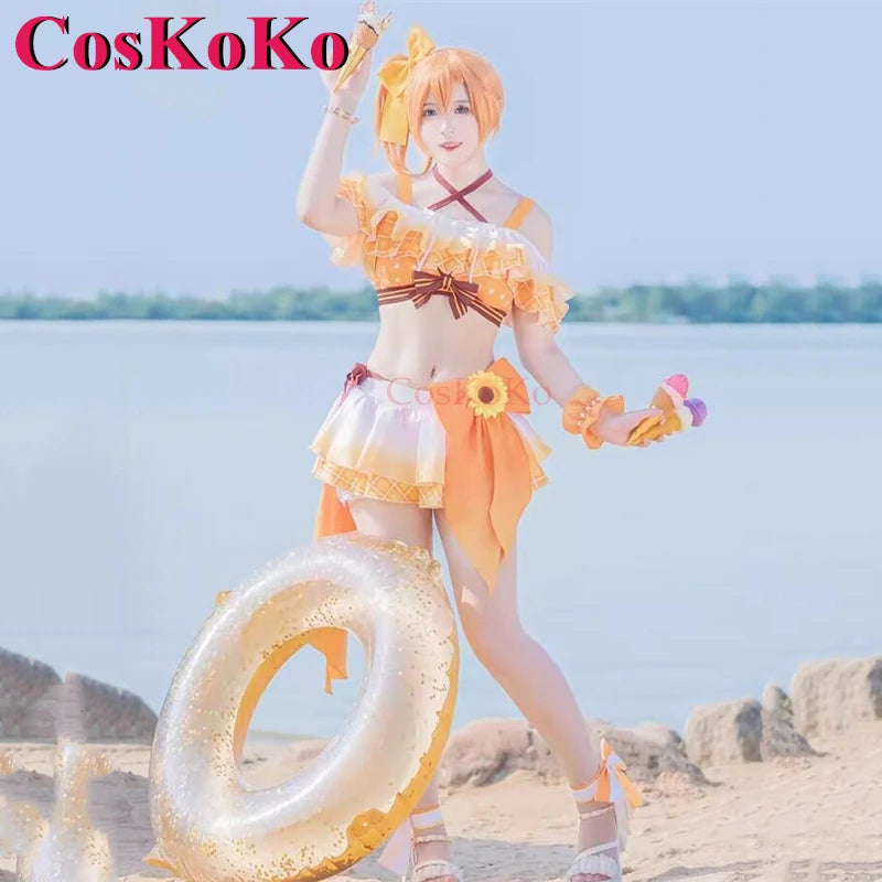 CosKoKo Aqours All Members Cosplay Anime LoveLive Costume Sweet Lovely Swimsuit Women Halloween Party Role Play Clothing S-XL