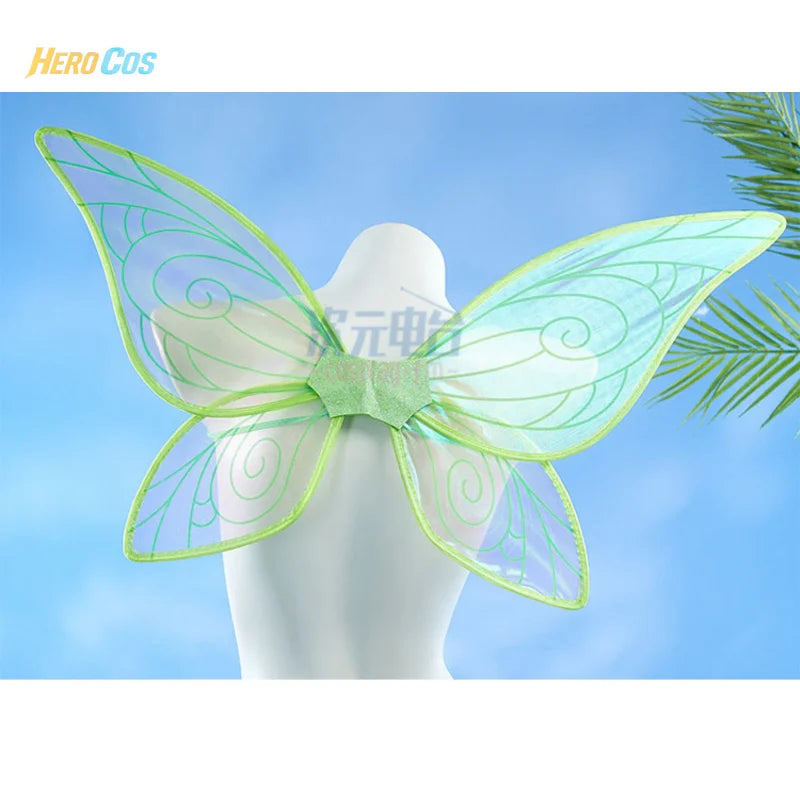 Anime Winx Club Cosplay Flora Costume Summer Piece Swimsuit with Wing Halloween Carnival Party Christmas Play Role Clothes