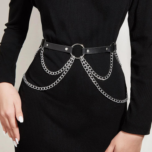 Fashion Harness Belts Women Body Chain Harness Waist corset belt Suspendore Adjustable Harness Gothic Clothing Accessories