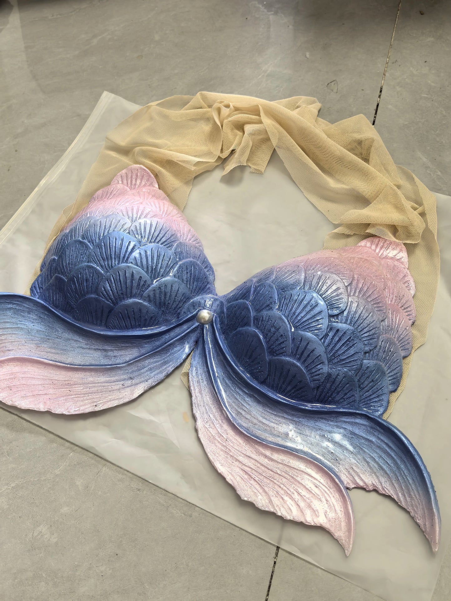 Super Beautiful Mermaid Bikini Silicone Bra Summer Swimming Free Diving Cosplay Mermaid Bra Oceanarium Bar Performance Clothing