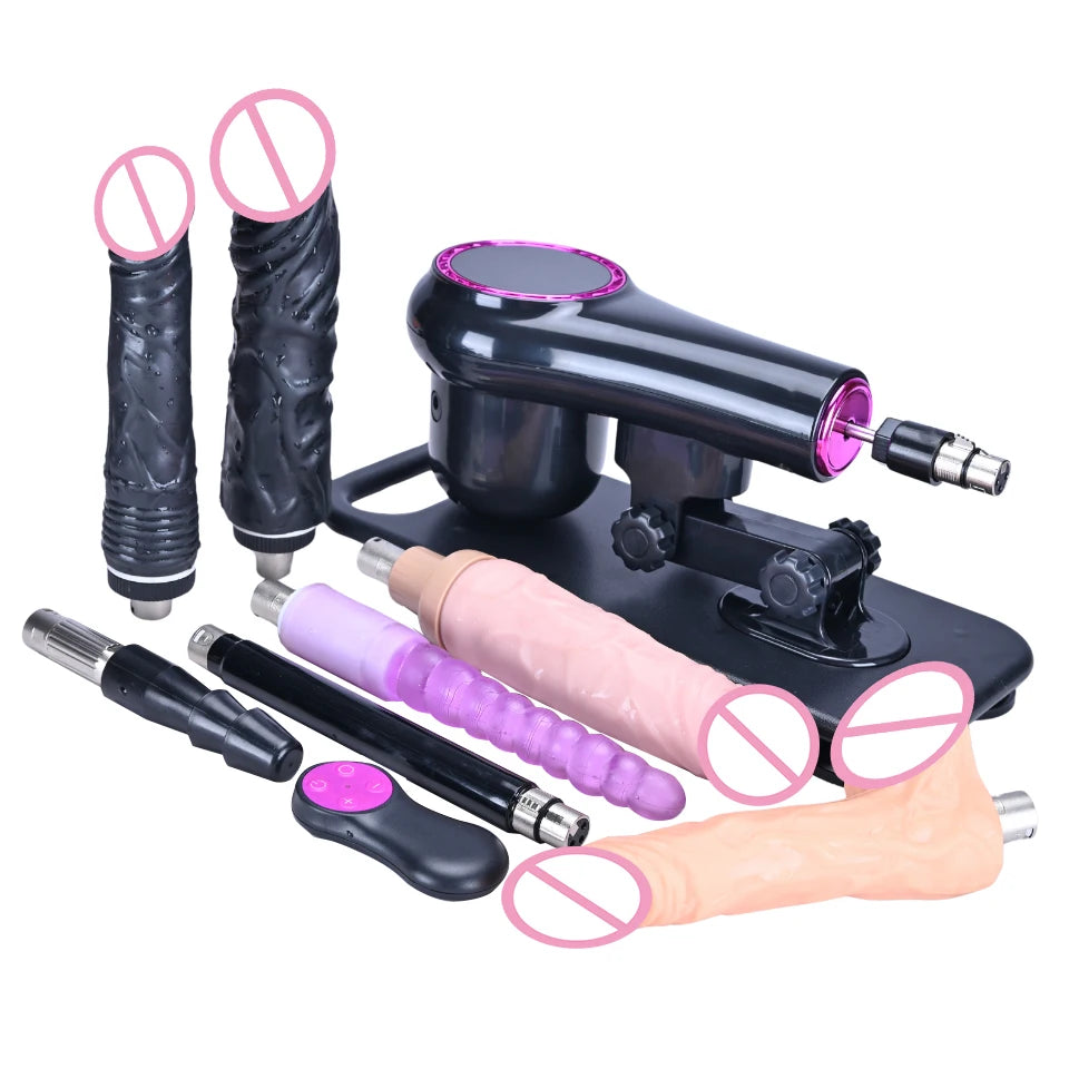 ROUGH BEAST New Sex Machine with 3XLR Attachments Automatic Telescopic Wireless Masturbation Machine for Women and Men Sex Toys