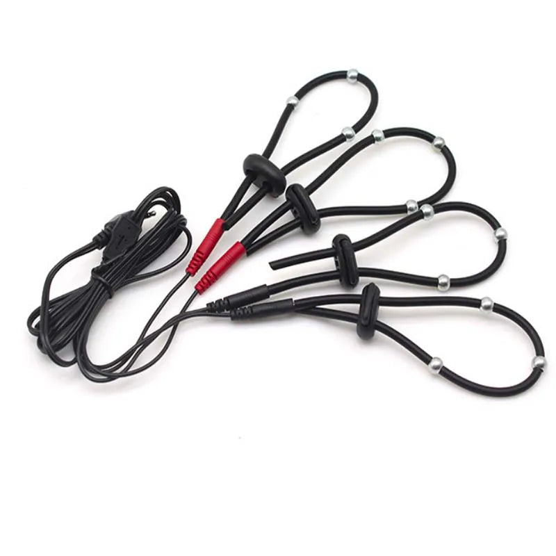 ASHBURNS Electro Shock Anal Butt Plug Electric Nipple Sucker Clamps E-stim Penis Plug Ring Cock Cage SM Chastity Couple Sex Medical Toys