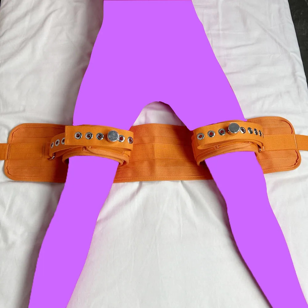 4 Point Bed Restraint System Under Mattress Restraining Leg Thigh Bondage Belt  for BDSM Tie Down Straps