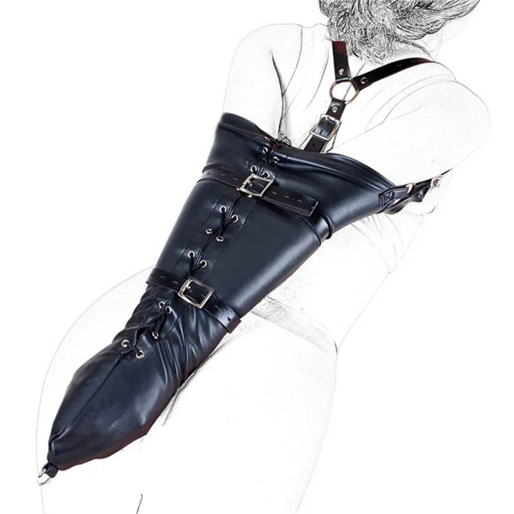ASHBURN PU Leather Arm Restraint Adult Sex Bondage BDSM Toys Arm Binder Slave Role Play Kit Armbinders Erotic Sex Toy for Men Women