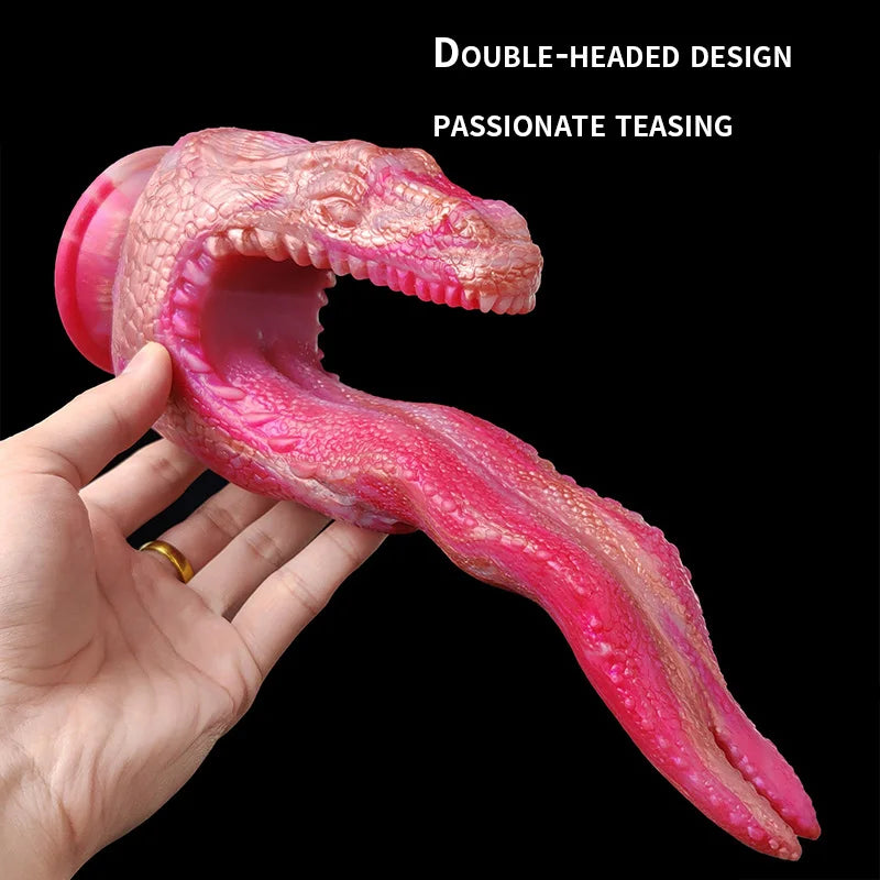 Ashburn Double monster With Suction Cup Realistic Dragon Tongue