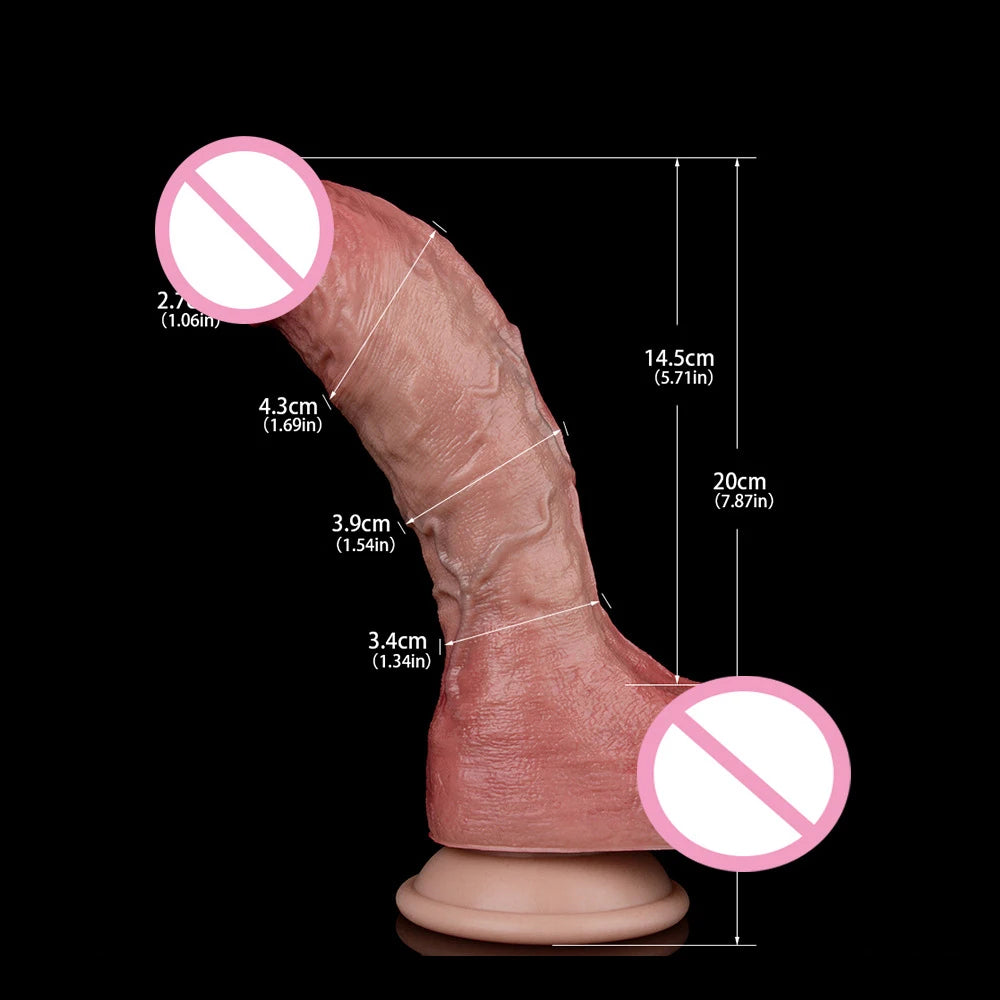 ROUGH BEAST Double Layer Soft Silicone Realistic Silicone Dildo Clitoral Vagina and Anal Stimulation with Strong Suction
