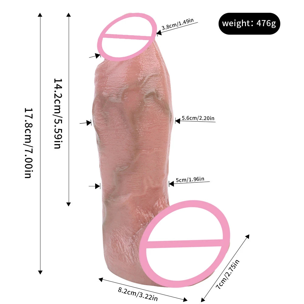 ASHBURN Silicone Skin Touch Realistic Double CONNECTED "FROCKING"DILDO Seamless Lifelike PenisS