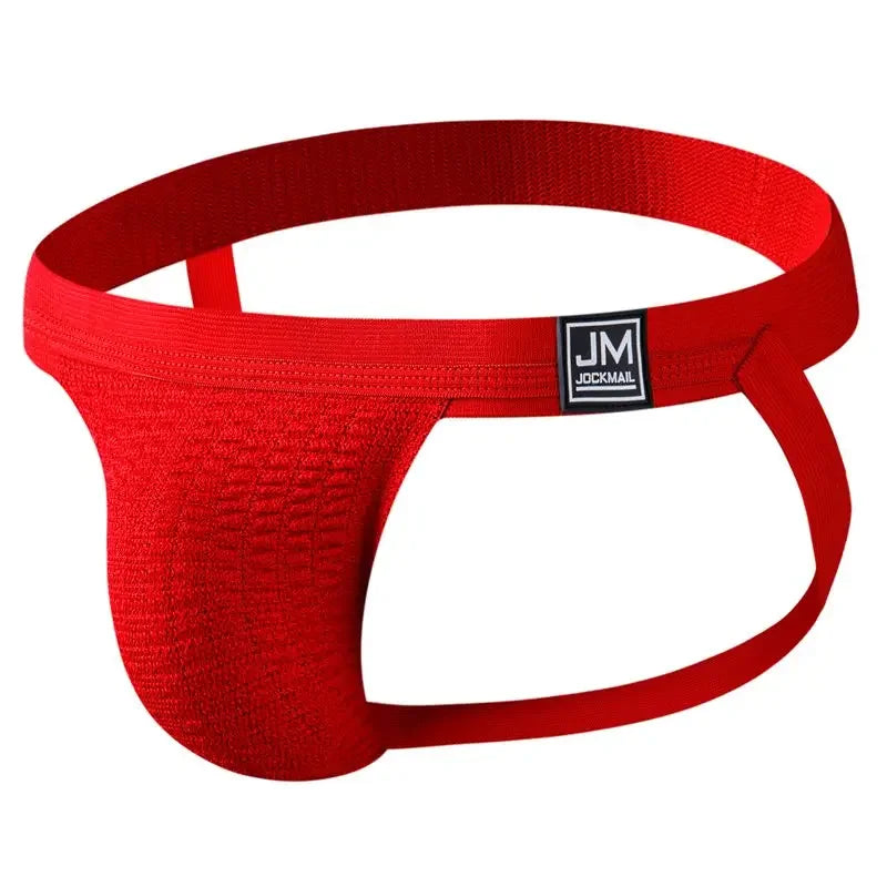 Sexy Men Underwear Brief Underpants Rainbow Gay Men's Jockstrap Bikini Slip Men's Tanga String Thong Breathable or As Swimwear