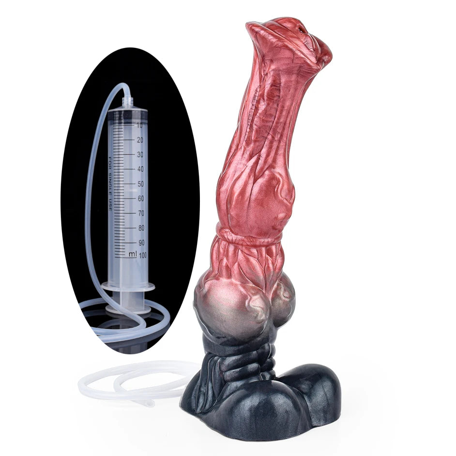 ASHBURN FERAL MUSTANG – Long Squirting Silicone Dildo with Suction Base
