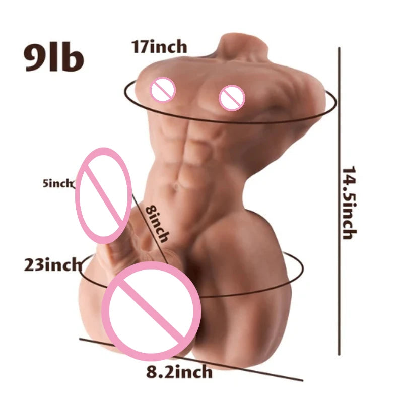 Arthur Torso Sexy Doll with Horse Dildo Universal Sex Toys Adult Toy Perfect Tits Sexy Doll Sex Torso Sex Toys for Man 18+