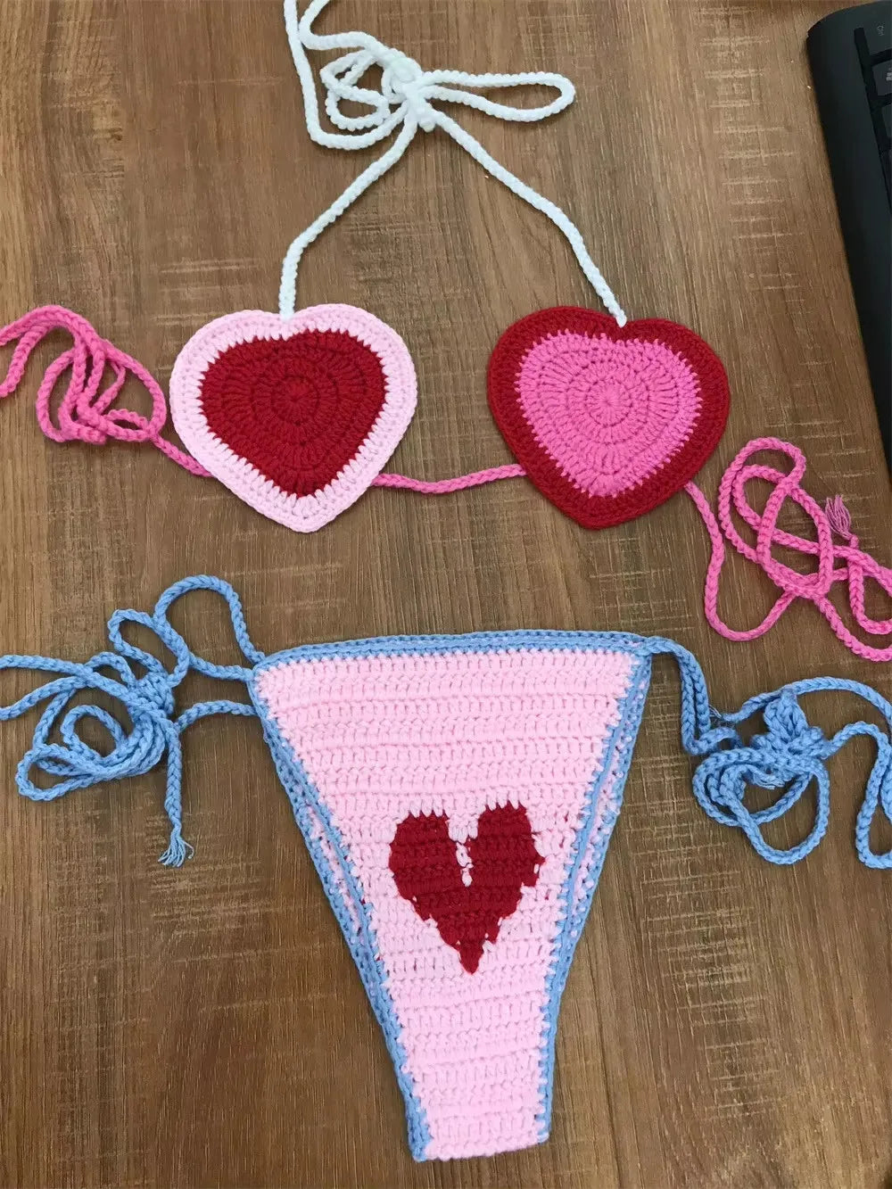 Ashburn Cute Crochet yarn Bikini Set 2 Pieces color variety