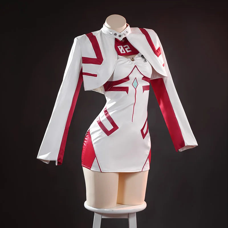 Ayanami Rei White Leather Motorcycle Uniform Asuka Langley Soryu Cosplay Costume Women  Anime Cosplay Leather Coat and Dress