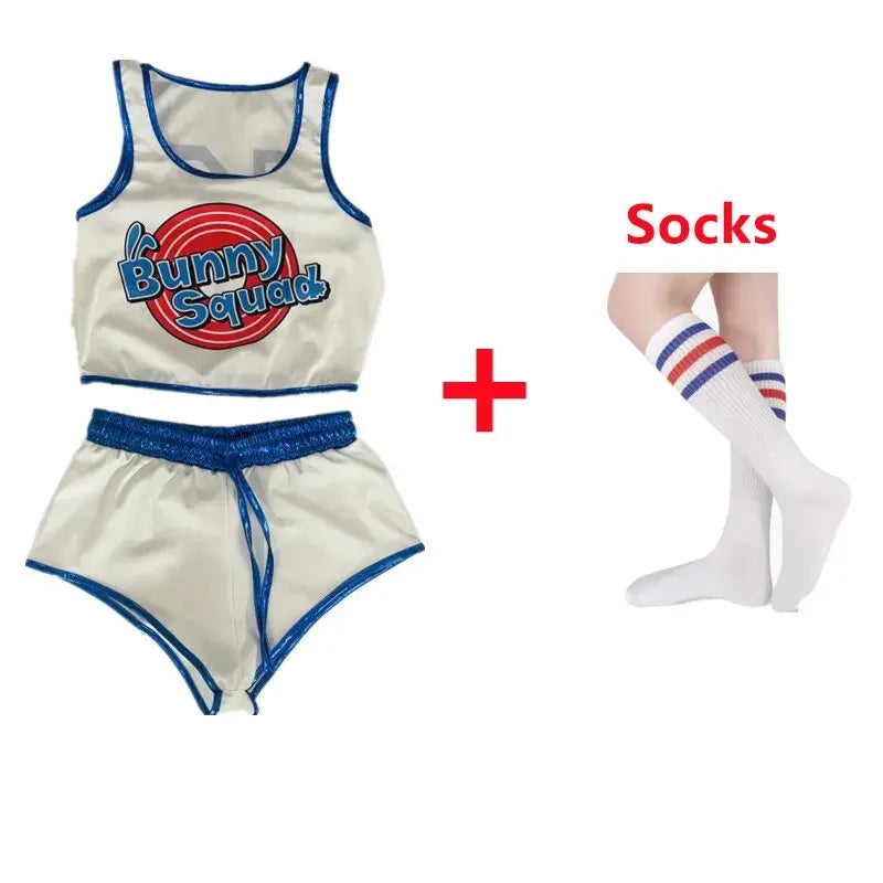 Lola Cos Bunny Cosplay Costume Space Lola Bunny Rabbit Disguise Woman Sexy Basketball Jersey Halloween For Women Adults