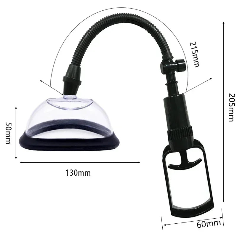 ASHBURNS Manual Pussy Pump Vagina Clitoris Sucker Manual Women Breast Massage Nipple Stimulator Enlarge Vacuum Pump Cover Adult Sex Toy