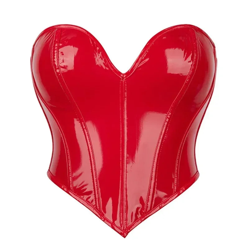 ASHBURN™ “Midnight Grip” PVC Corset Top