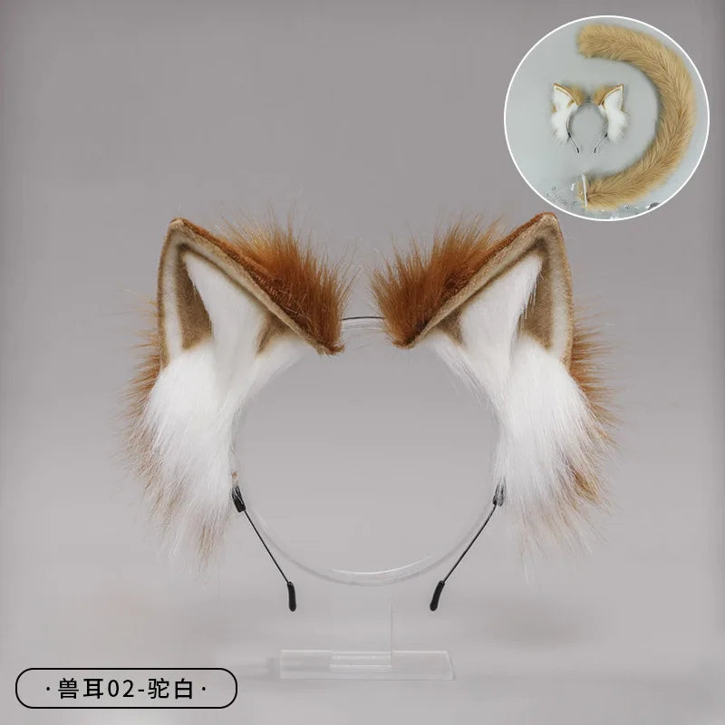 Handmade Plush Fox Tail Cosplay Costumes Props Wolf Tail Sexy Fox Tail Adjustable Belt Anime Accessories Kawaii Faux Fur Tail