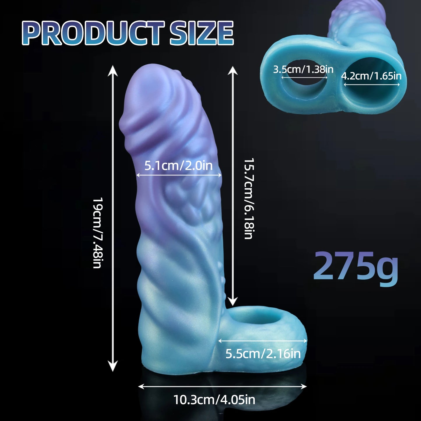 Dildo anal plug Wearable Alien Penis for Male Penis Enlargement and Delayed Ejaculation G-Point Massage Prostate Stimulation 18+