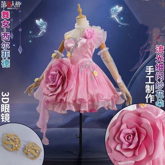 Identity V Margaretha Zelle Dancer Cosplay Costume For Halloween Christmas Survivor Dancer Role Play Valentine's Day Game Outfit