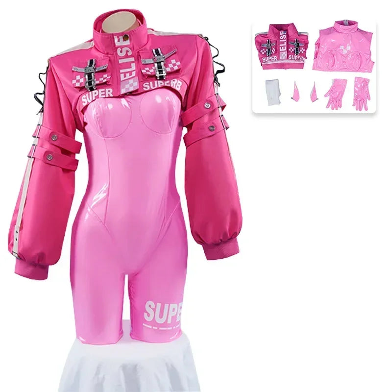 Anime Alice Cosplay Nikke Cosplay Costume Irelia H Store Victory Pink Jumpsuit Wig Earphone Props Halloween Costume for Women