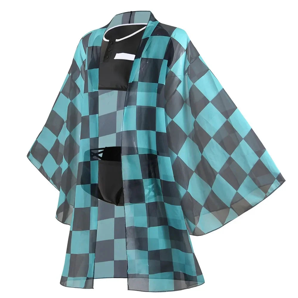 bilibili Demon Slayer Swimsuit Kochou Shinobu Kamado Tanjirou Nezuko Cosplay Costume Kimono Sexy Bikini Beach Swimwear