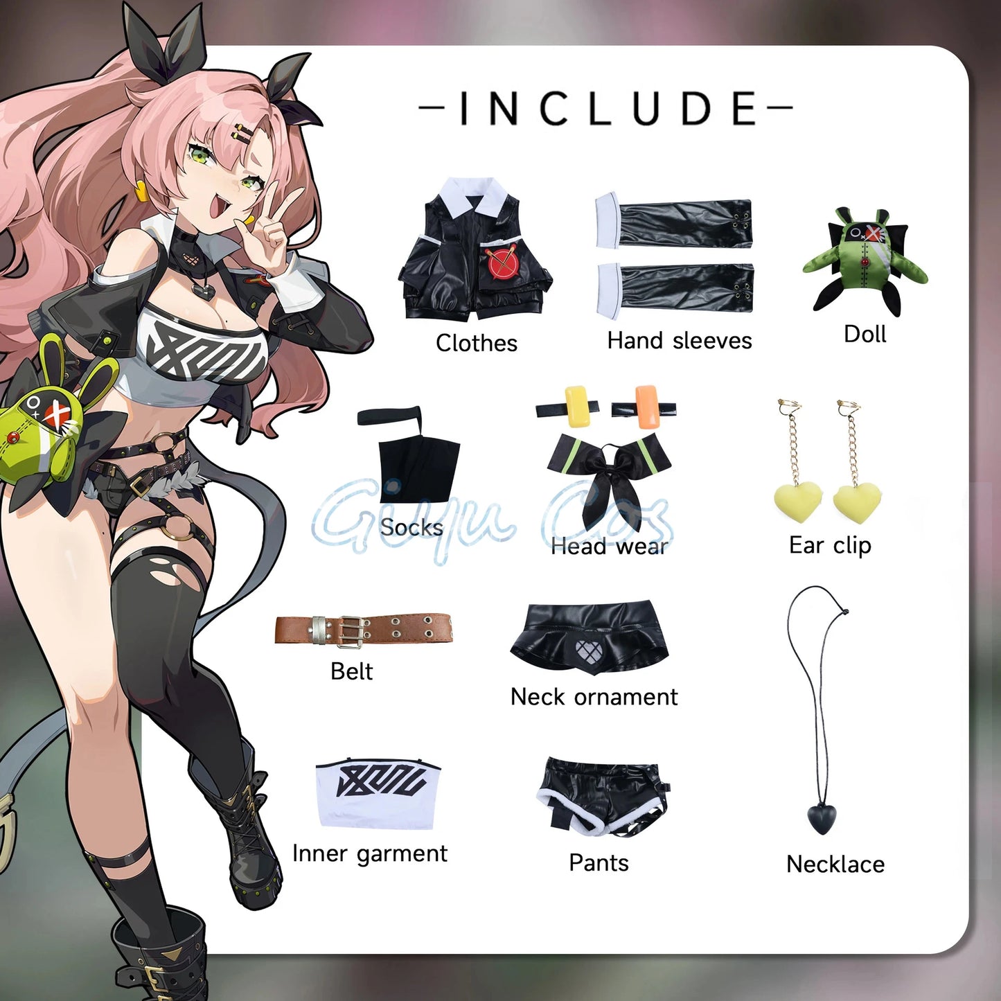 Nicole Demara Cosplay Costume Zenless Zone Zero Carnival Uniform Wig Anime Halloween Costumes Men Game