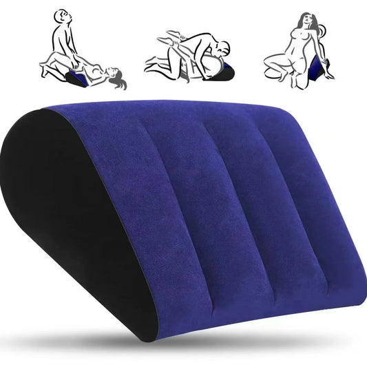 Inflatable Sex Pillow Cushion BDSM Sex Furniture PVC Flocking Silicone Pillows Couple Travel Supplies SM Sex Game Assist Sextoy