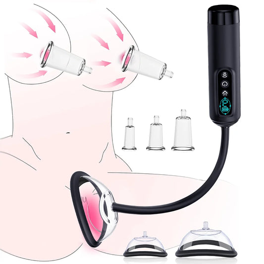Pussy Pump Nipple Sucking Vibrator,Electric Vacuum Pussy Sucker with 6 Suction Modes,Adult BDSM Sex Toys Clit Sucker for Couples