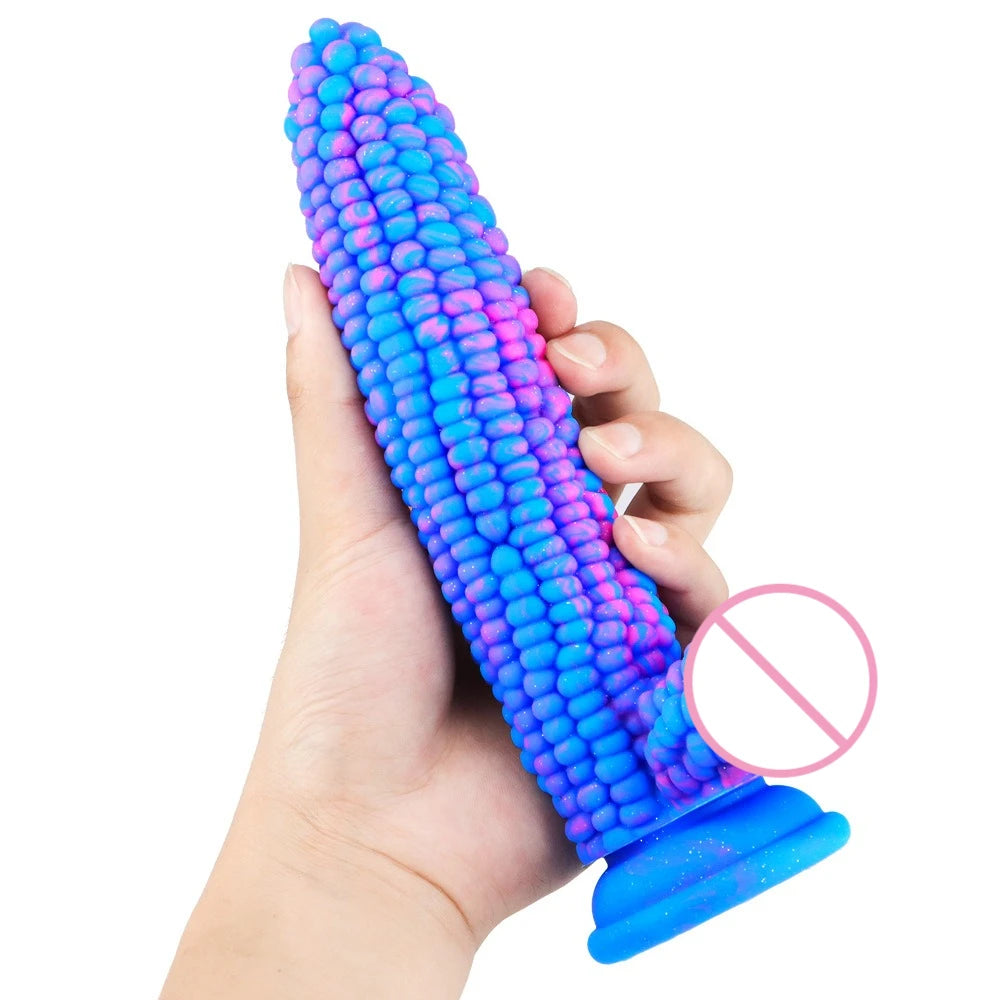 3 colors Corn Particles Penis Pvc Dildo Penetration Anal Plug Suction Cup Anal Expander Dildo Cock Simulation Butt Plug Gode 18+