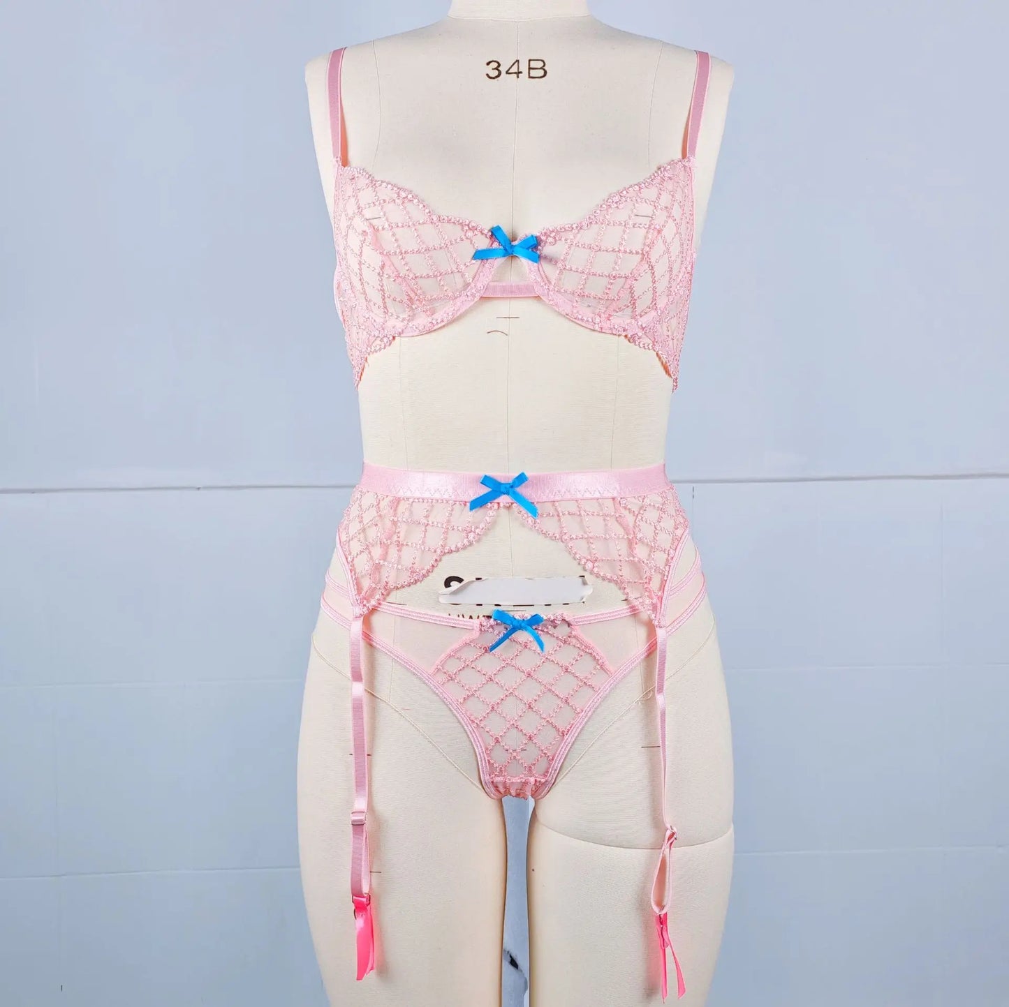 Toucheart Lingeries Sexy Hot for Women Embroidered Bra Steel Support Perspective Sexy Lingerie Set Sexy Hollow Out Underwear Set