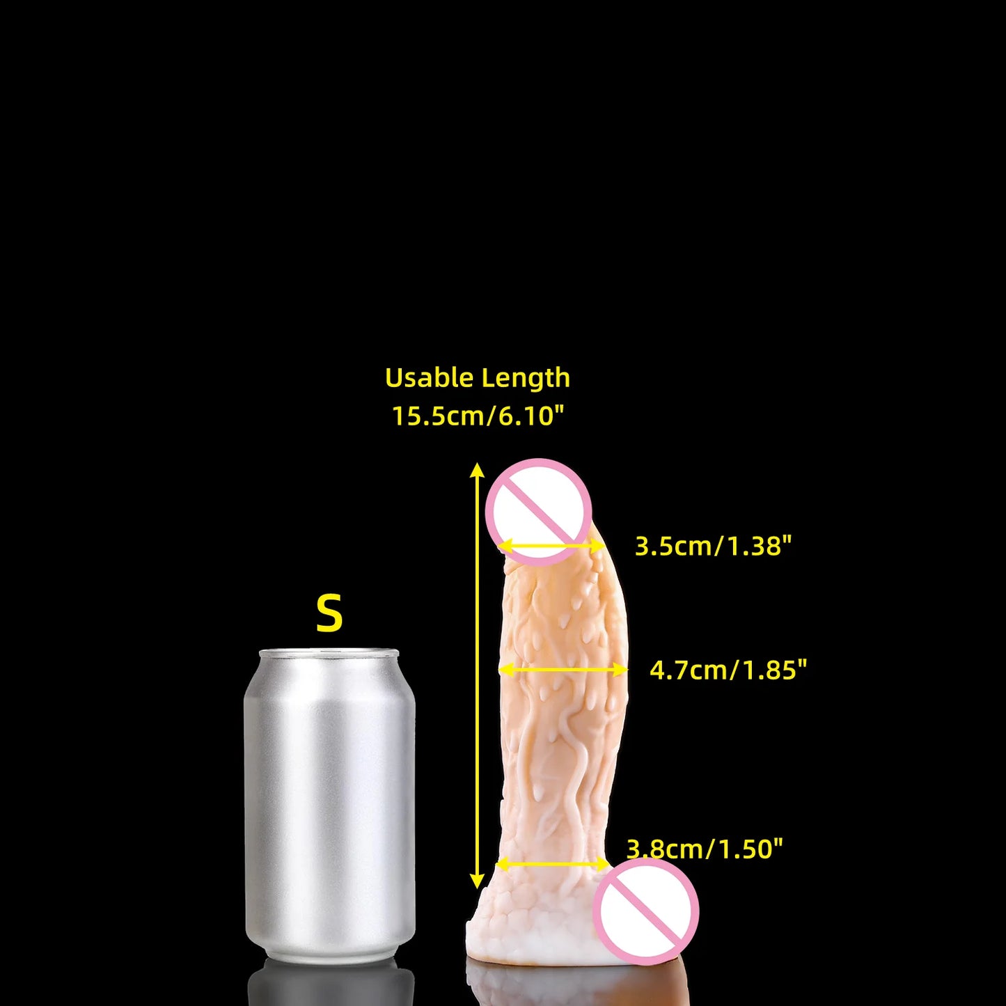 WIZ II Dildos PM,MINI- 2XL Plug Huge TEXTURED  Silicone Dildos