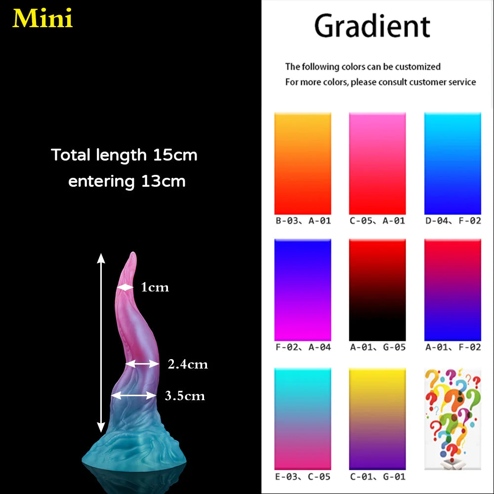 35CM Blue/Black Silicone huge small-xl monster