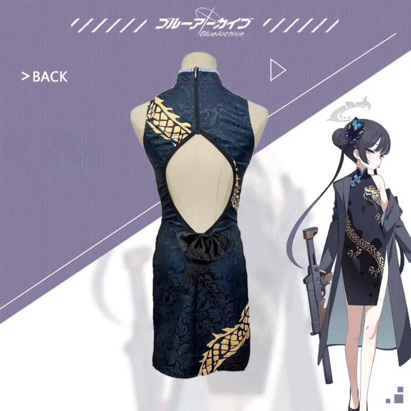 Blue Archive Game Cosplay Kisaki Costume Chinese-style Cheongsam Sexy Qipao Full Set Wig Role Play Outfit Halloween Party Women
