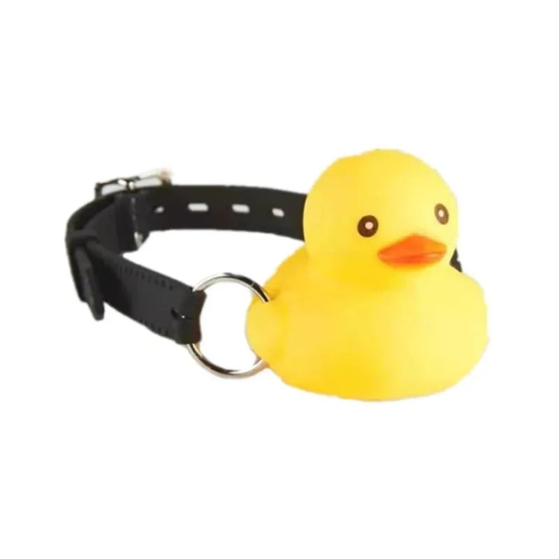 ASHBURN DUCKS Leather Harness Mouth Silicone Duck Gag Mouth